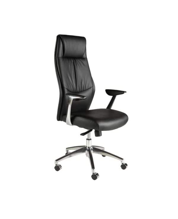 Force 24 Hour Black Leather Chair