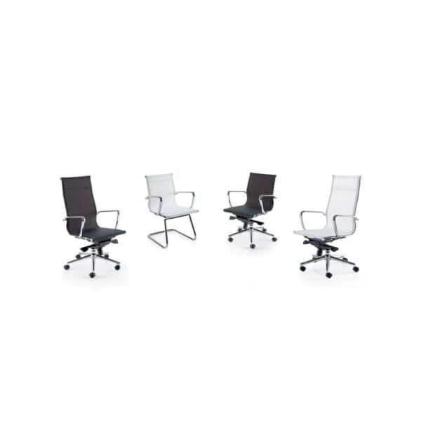 ECOS White & Black Mesh Chair