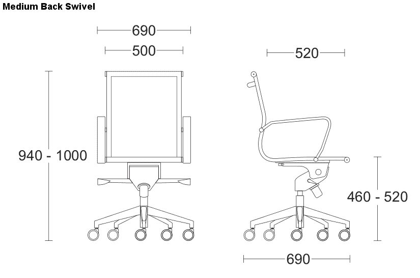 ECOS White & Black Mesh Chair - Image 3