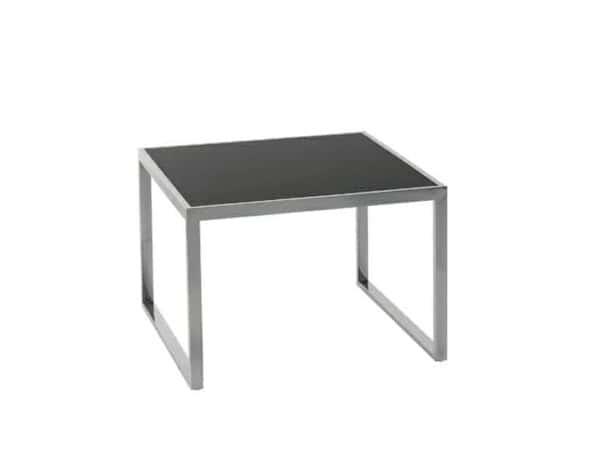 ECOS Square 600mm Black Glass Table