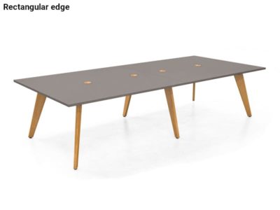 Ecos Solid Oak Informal Tables Rectangular Edge