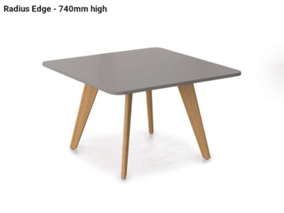 Ecos Solid Oak Informal Tables (small) Radius Edge 740mm High