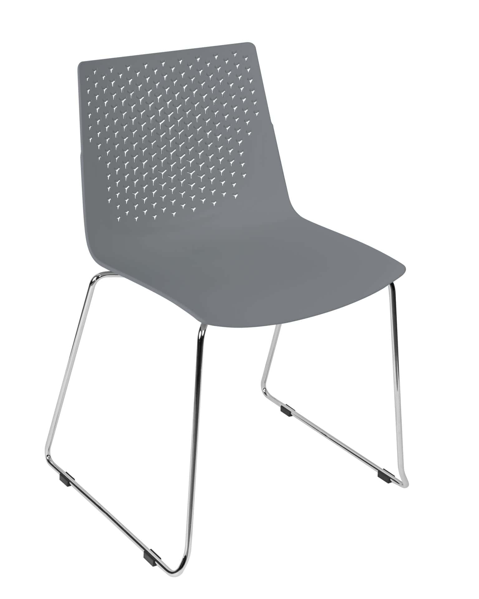 Lexi Skid Side Chair Grey 