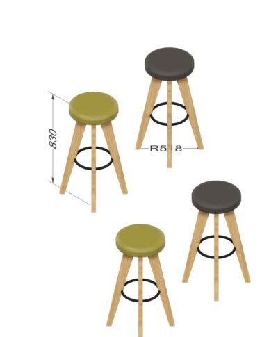 Solid Oak Stools