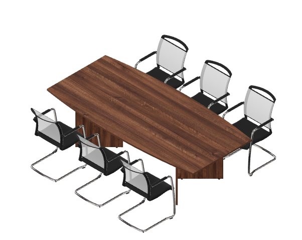 MEETING TABLE 2500x1100MM WALNUT