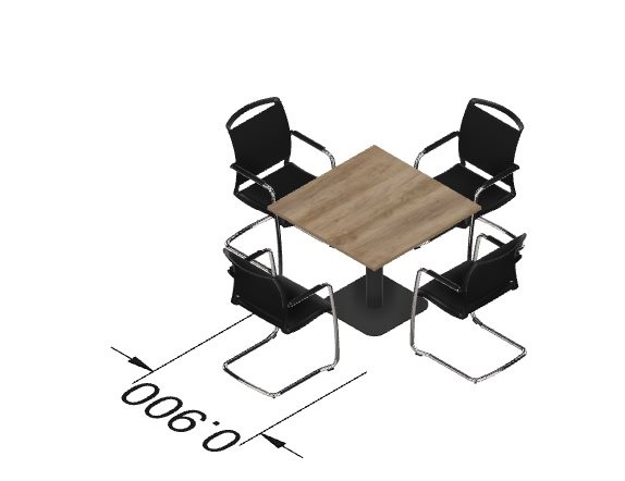 900MM SQUARE TABLE NEBRASKA OAK
